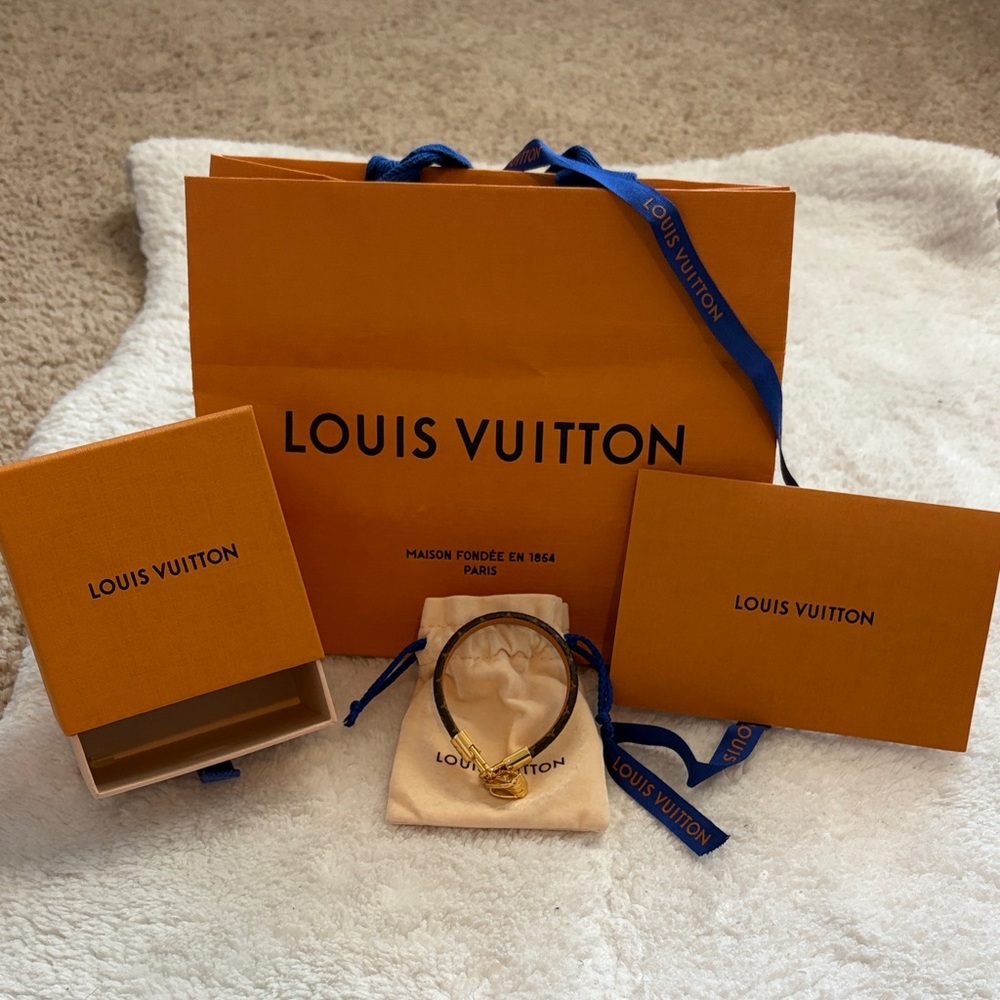 Louis Vuitton Gold and Brown Bracelet